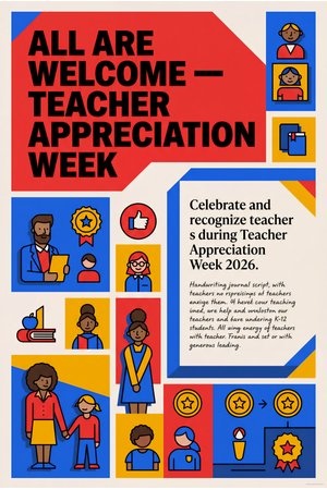Teacher Appreciation Week Ideas May 4-8, 2026 - Poster Studio Express