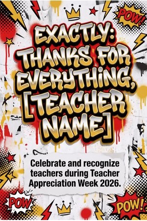 Teacher Appreciation Week Ideas May 4-8, 2026 - Poster Studio Express